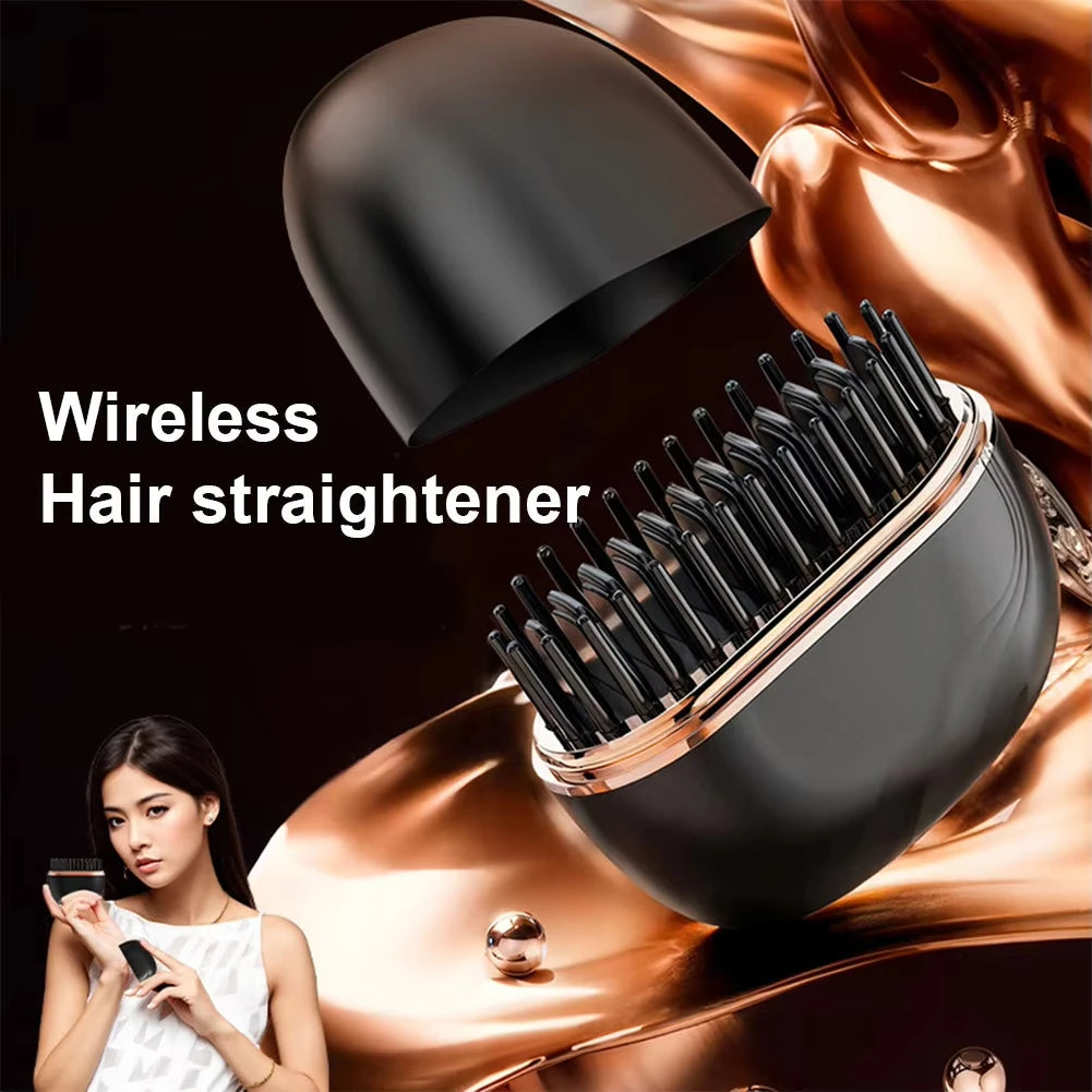 Travel Hair Straightener Brush – Compact, Fast & Gentle on Hair