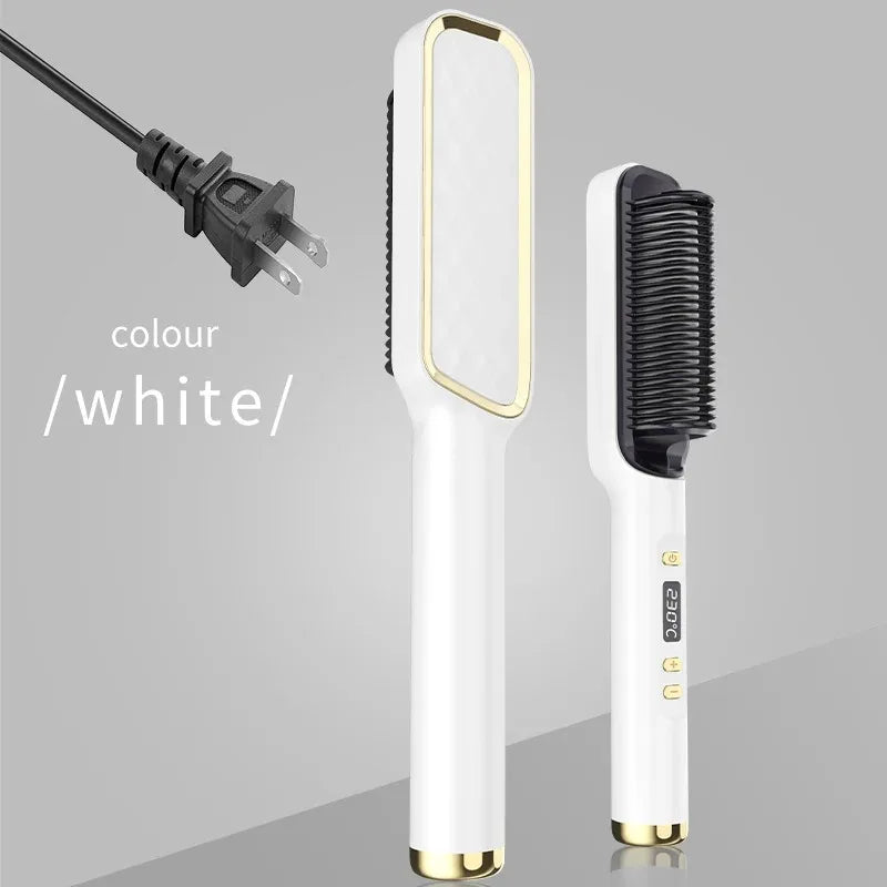 All-in-One Hot Comb & Straightener – Negative Ion Styling Tool for Frizz-Free Hair