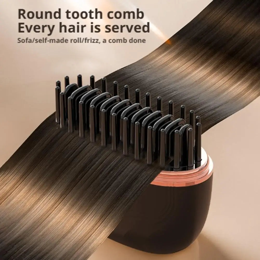 Travel Hair Straightener Brush – Compact, Fast & Gentle on Hair