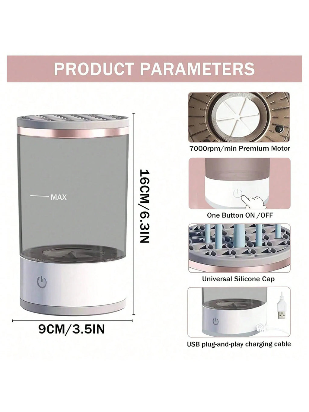 Professional Makeup Brush Washer – Fast, Deep, and Gentle Cleaning!