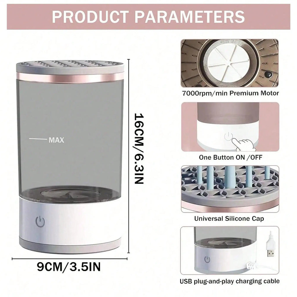 Professional Makeup Brush Washer – Fast, Deep, and Gentle Cleaning!