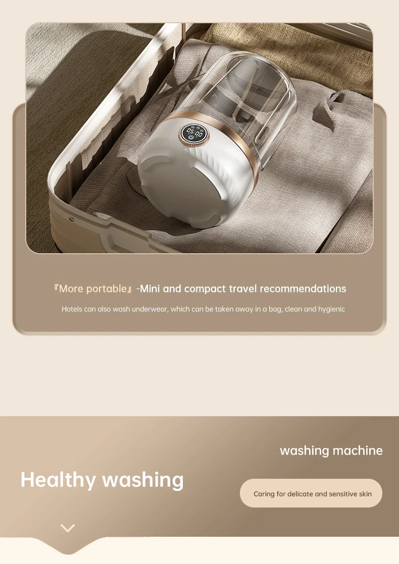 Portable Mini Washing Machine for Underwear – Ideal for Travel, Dorm & RV